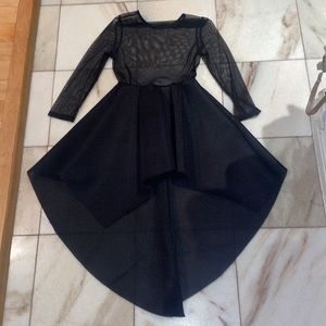 Size small vintage, black, see-through gown dress